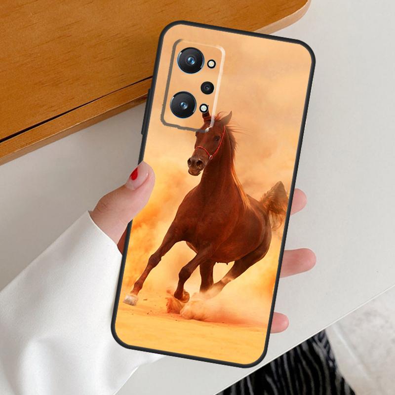 Running Horses Animal For Realme 15 Pro GT7 GT6 10 11 12 13 14 Pro Plus C67 C63 C61 C55 C51 C53 C35 C75 C65 Case