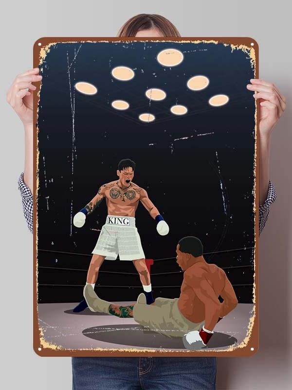 Ryan Garcia Boxer Metal Signs Aesthetic Room Decor Men Custom Boxing Poster Tin Plates for Man Cave Wall Art Vintage Metal Plate