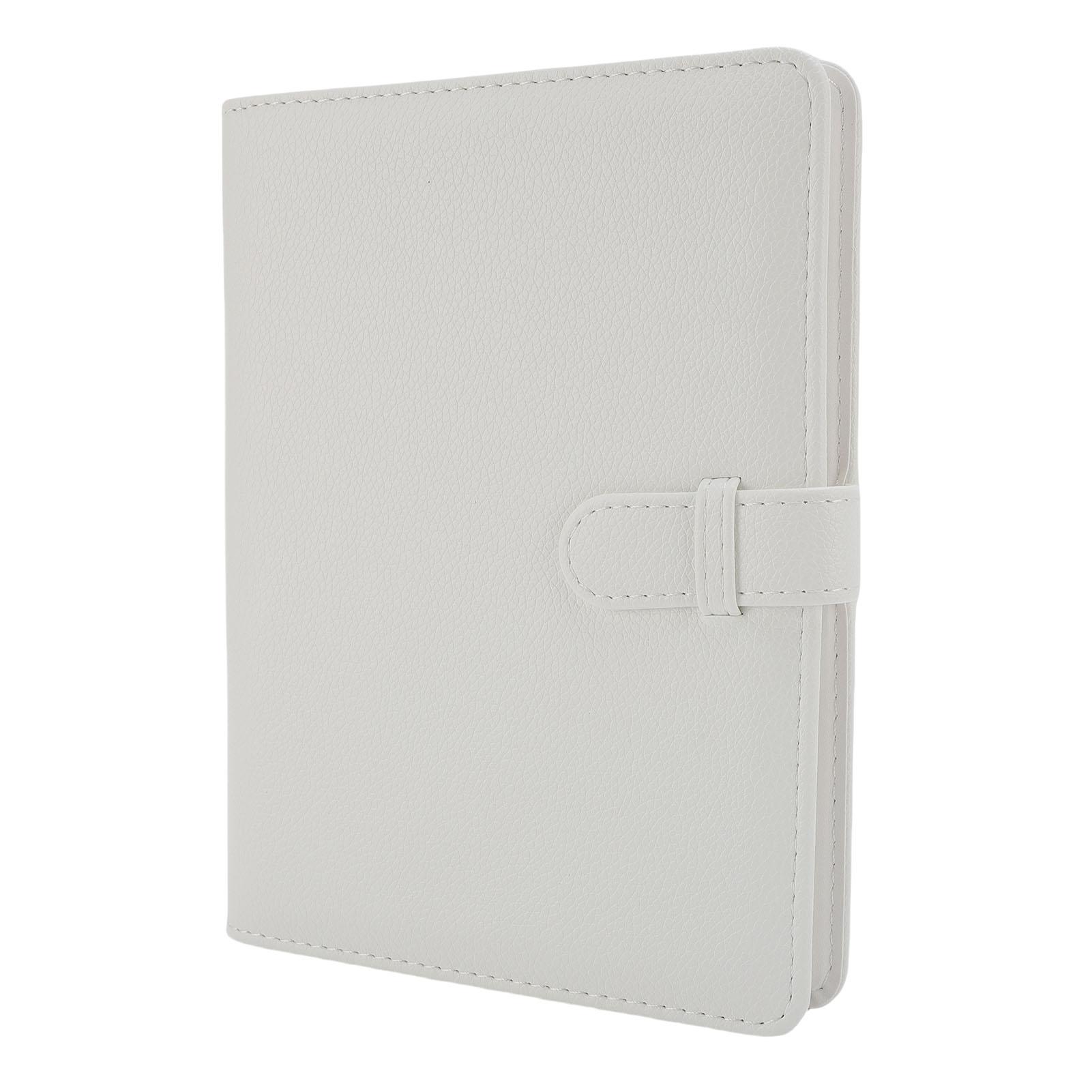 

Instant Camera Photo Album Litchi Pattern PU Cover PVC Seal Picture Album for 5.5 Inch Photos белый