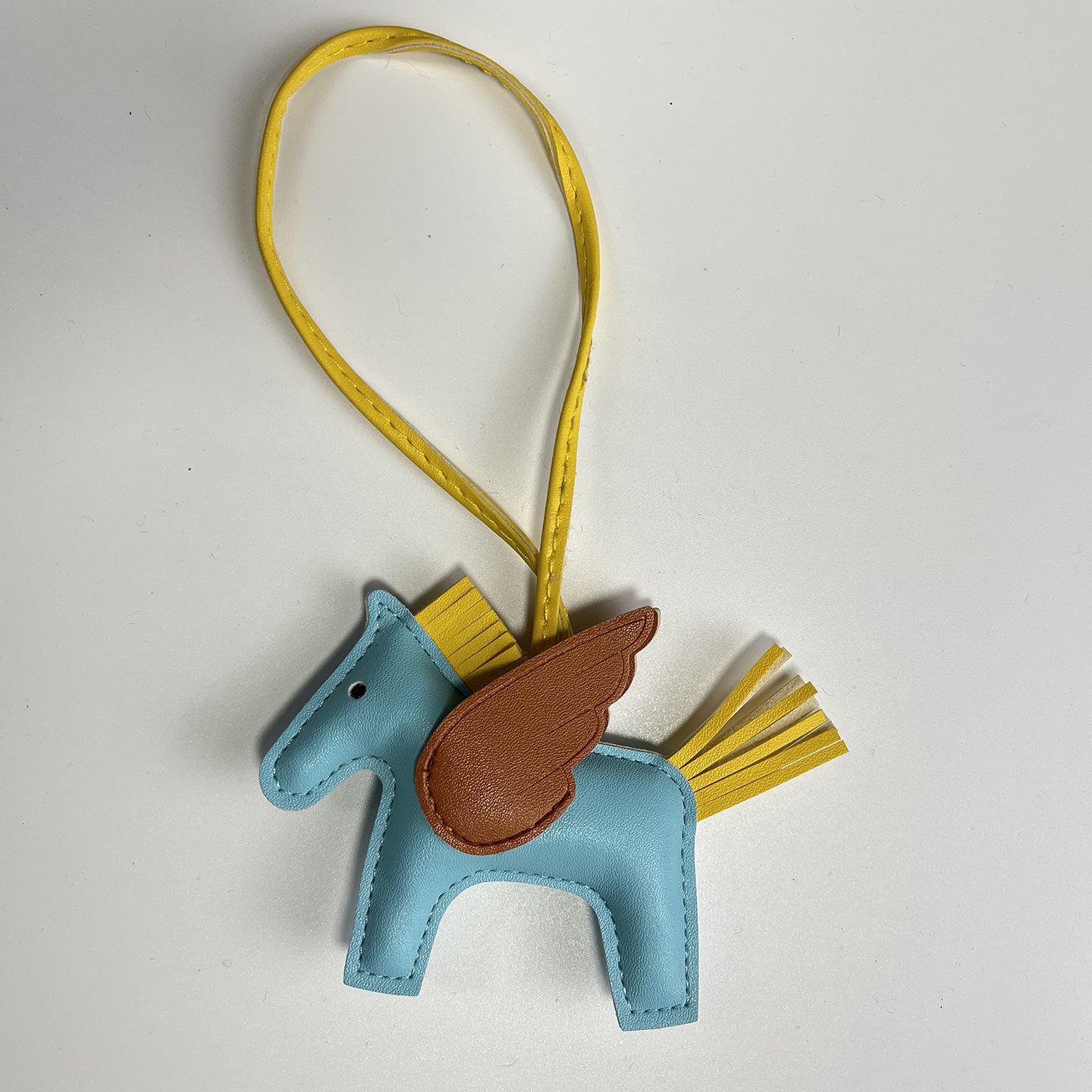 Брелок-шарм для сумки Пегас из ПУ кожи: Ручная работа Хлопковый Брелок-Подвеска Лошадка Подарок