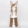 Miss Hina Cosplay Wig Impact Cosplay Gorou Cosplay Long Heat Resistant Synthetic Hair Ms Hina Wigs + Wig Cap