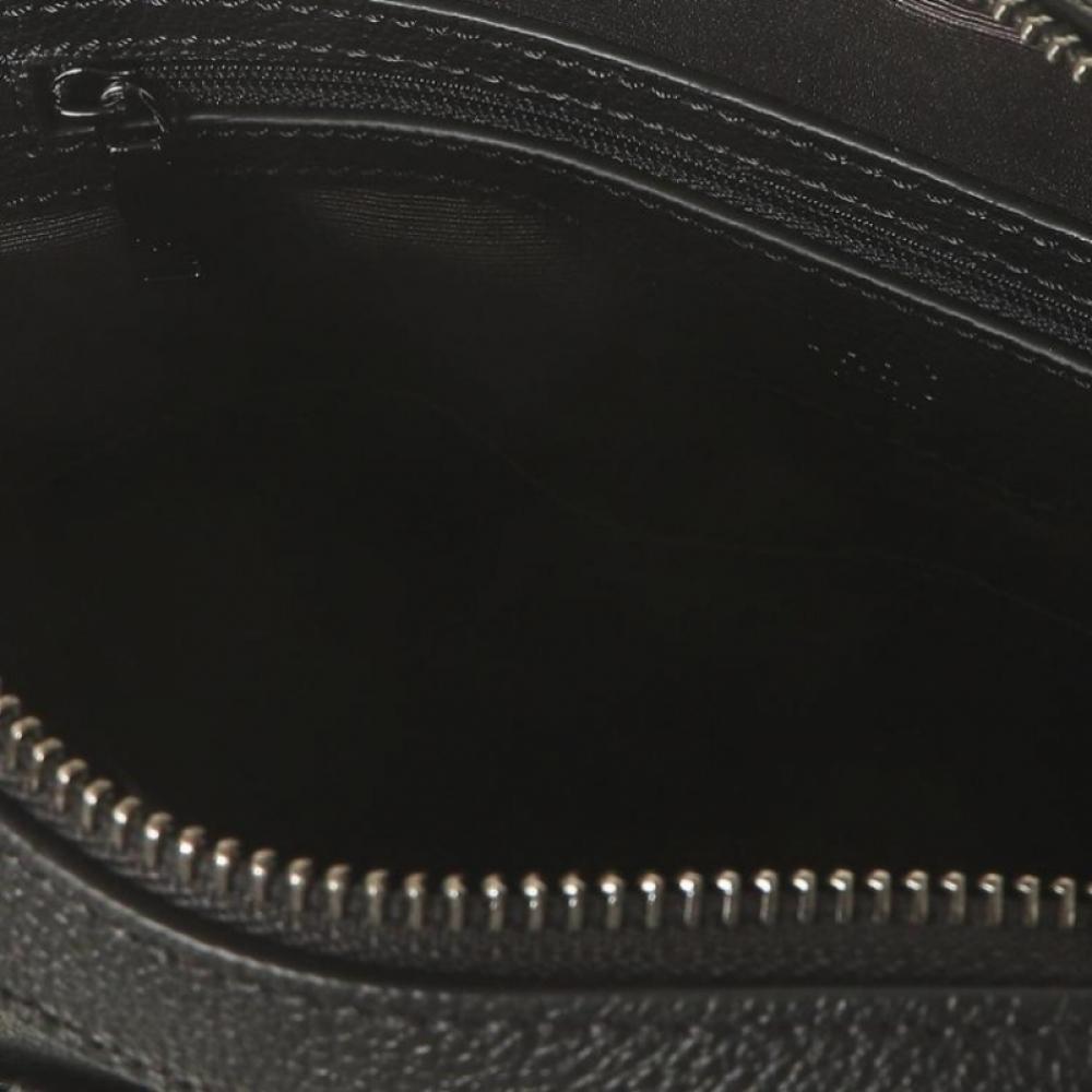 Daks Black House Check Cow Leather Crossbody Bag