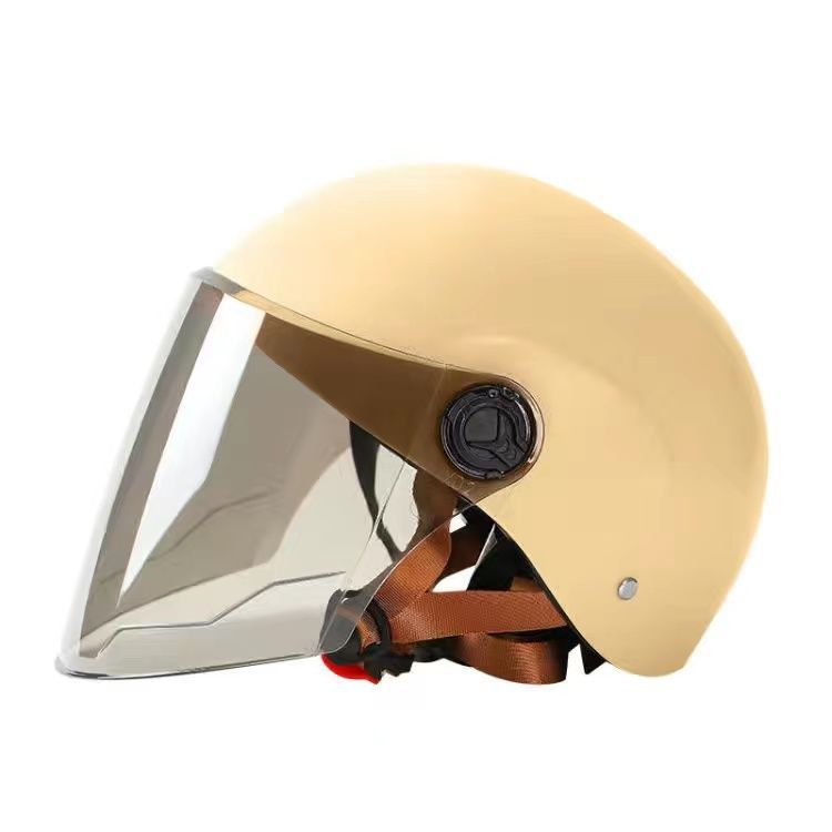 

Шлем для электромобиля для женщин, милый и мужской всесезонный универсальный полушлем для защиты от солнца летом 3C-blue