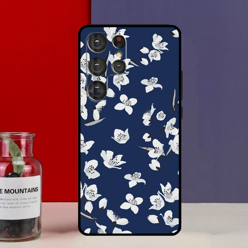 Cherry Blossom Floral Funda Case For Samsung Galaxy S25 Ultra S9 S10 S20 S21 FE S22 S23 Plus S24 Ultra Phone Cover