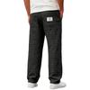 Men's Loose Straight Wide-Leg Casual Pants with Plaid Pattern, Plus Size