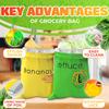 2Pcs Reusable Cotton Vegetable and Fruit Storage Bags Eco Friendly Drawstring Produce Fresh Keeping Pouches for Kitchen Refrigerator Freezer