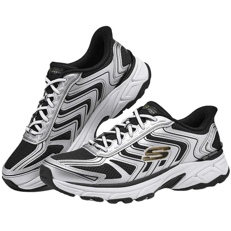 Skechers Chengyi Edition Men s Silver Wing Slip-On Dad Sneakers 42.5