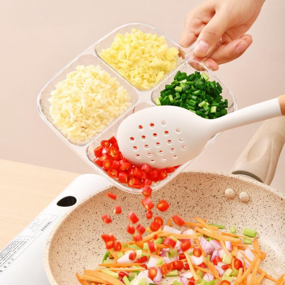 Kitchen Dinnerware for Condiments Fruit 4 Grid Plastic Divided Plate Compartmentalized Mixing Food Dish Reusable Dinner Plates