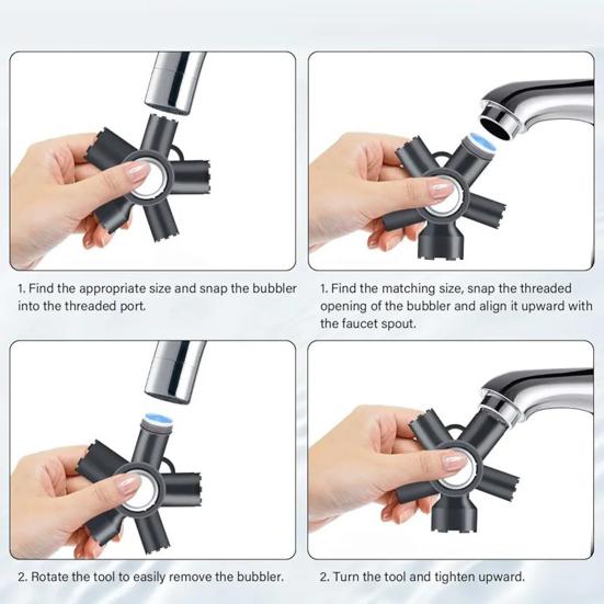 10-in-1 Faucet Aerator Removal Tool Compact Faucet Wrench Heavy-duty Aerato Key