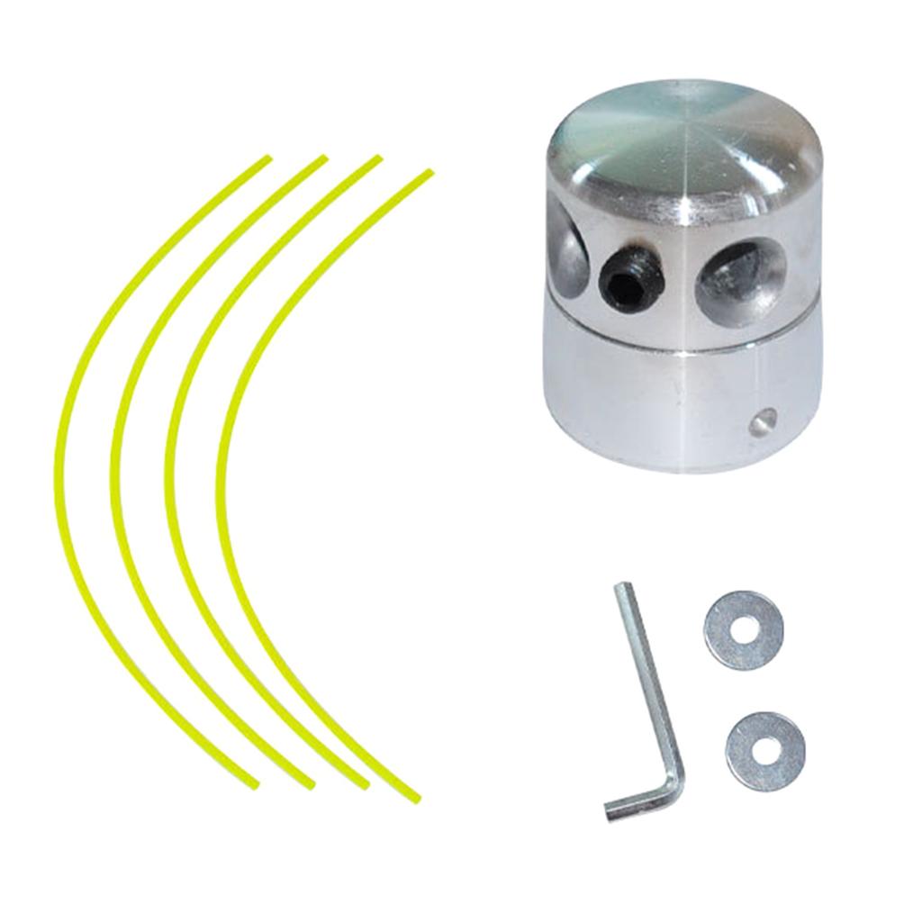 Universal 4Line Trimmer Head Replacement Brush Cutter Head For Lawn Mowers With Cutting Ropes Aluminum Alloy Build