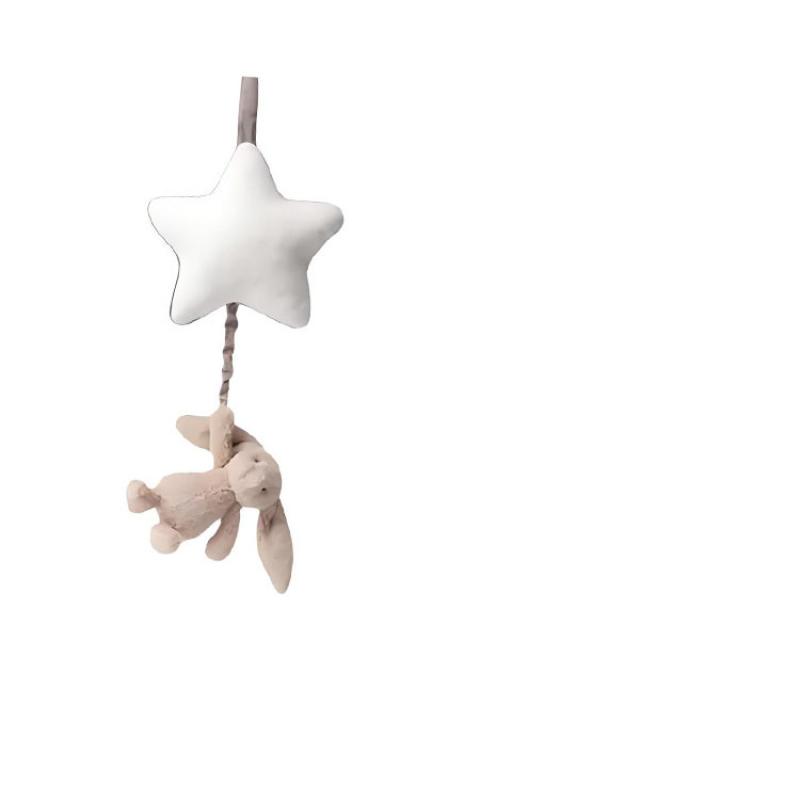 JELLYCAT Shy Series Music Pull Bell Brown and White Rabbit Cute Doll Plush Doll 28cm Height