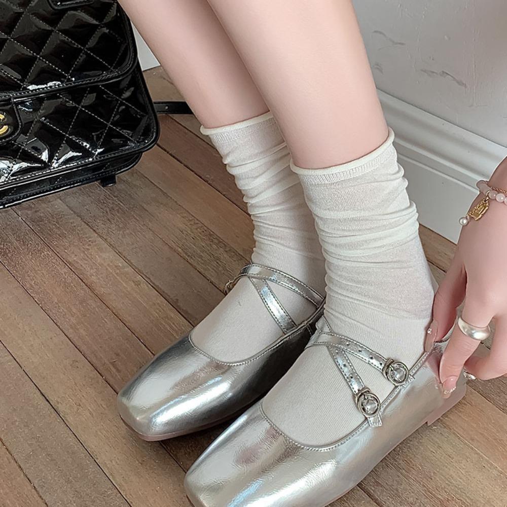 

Ballet Style Ribbon Bow knot Socks Cotton Balletcore Bow Sock Sweet Lady black-bow