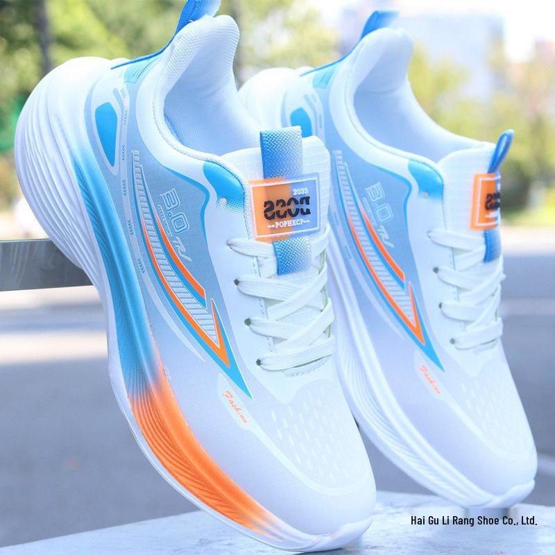 Pánské prodyšné síťované protiskluzové běžecké boty 2025 - Měkká podrážka, Tlumící nárazy, Ultralehká neformální sportovní obuv pro teenagery