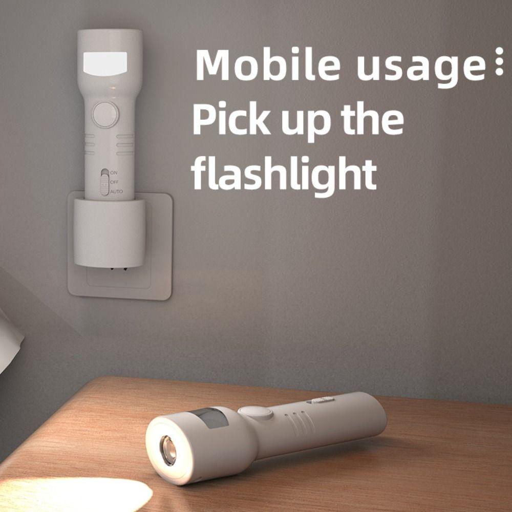 Auto Dim Portable Flashlight 4000K RGB LED Night Light Emergency Lighting  Reading Light