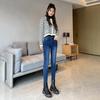 High-Waisted Elastic Skinny Jeans for Women - Fluffy, Warm, Thickened, Slimming Pencil Style for Autumn/Winter 2023