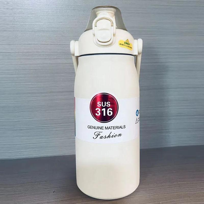 1.2L Thermos Bottle Large Capacity Thermal Thermo Water Bottle Stainless Steel Thermo Bottle Portable Thermal Mug Insulated Cup