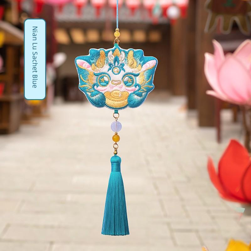 Dragon Boat Festival Ornaments Sachet Embroidered Purse Lavender Perfume Bag Purse Carry Sachet Car Pendant