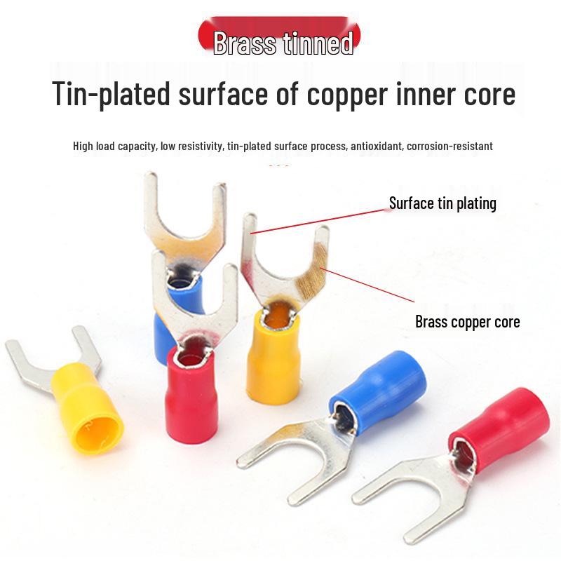 SV Series Pre-insulated Copper Fork Crimp Terminal for Rail Mounting