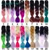Hair Extension Colorful Girl 1pc Ombre Braiding Hair Mega 24" Jumbo Synthetic Hair