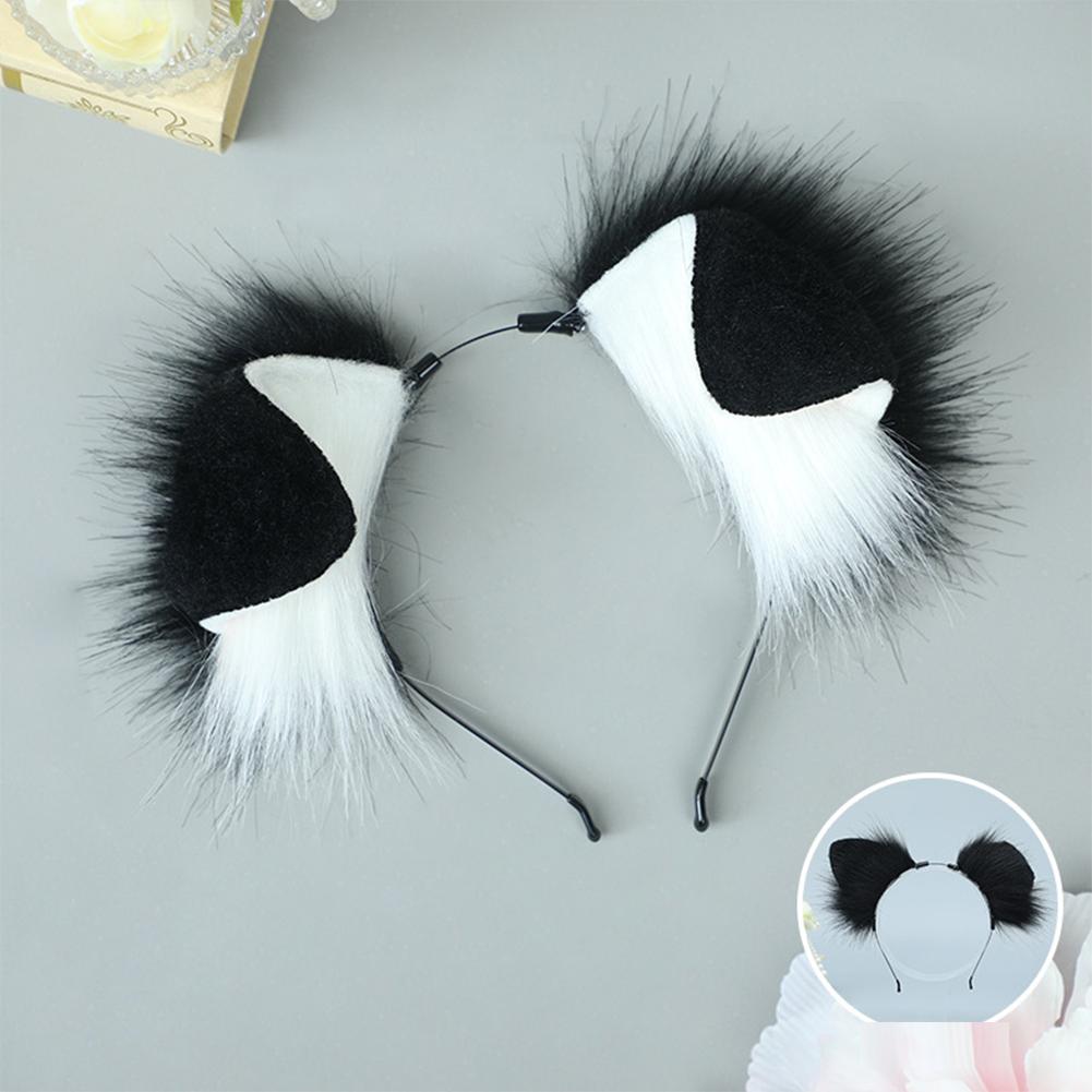 Набор Уши и Хвост Собаки Косплей Аксессуары Костюм синтетический Плюш Реалистичные Уши и Хвост Животного для Аниме Вечеринки Милый Питомец Ролевая Игра