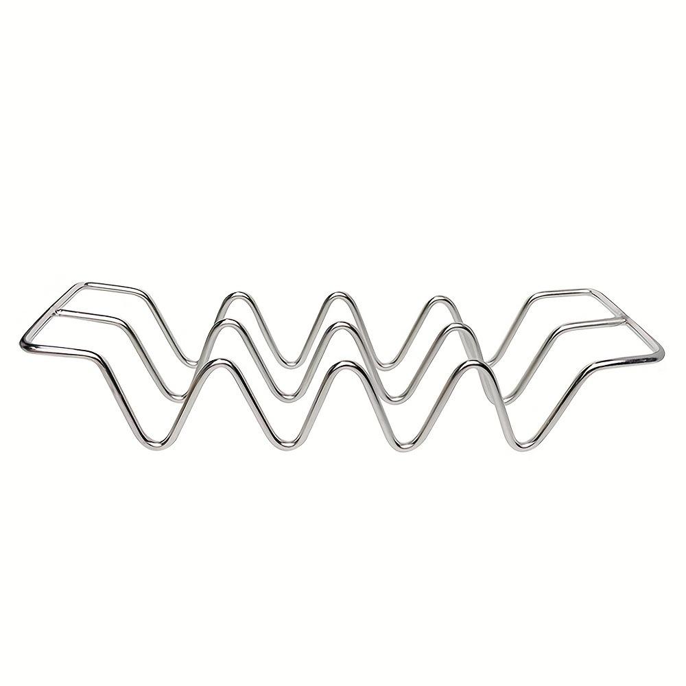 W-Shaped 304 Stainless Steel Taco, Corn Tortilla, and Pancake Holder Rack