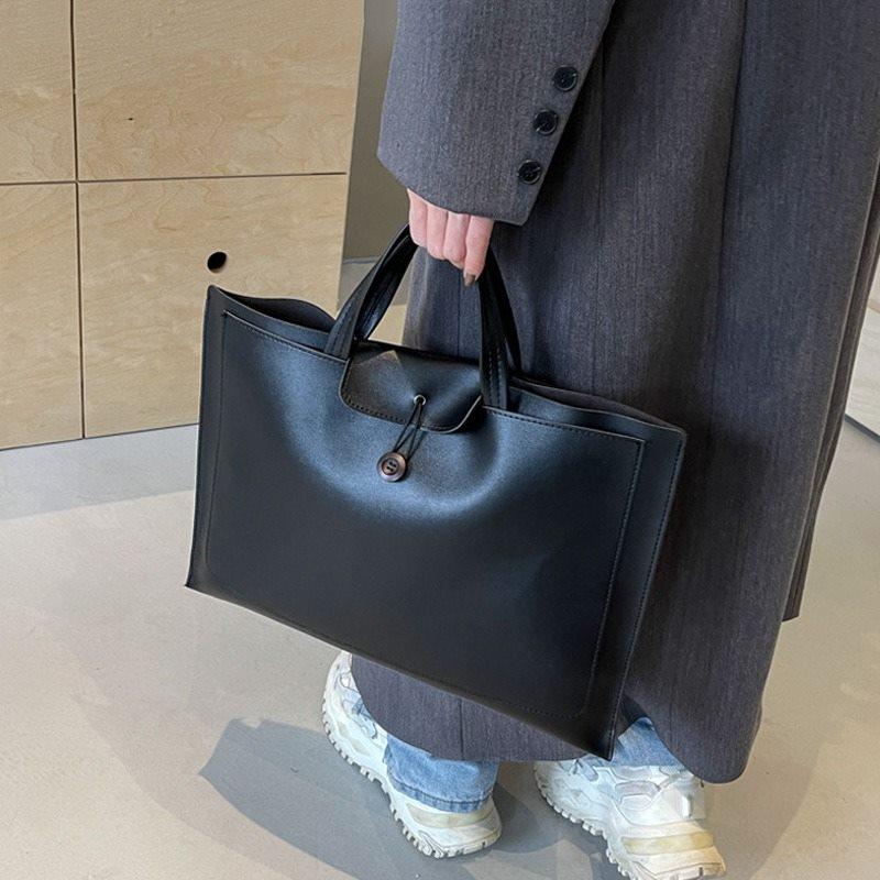 1pcs Women's Briefcase, Men's File Bag, Large Capacity Business Commuting Laptop Bag, Work Office Handbag