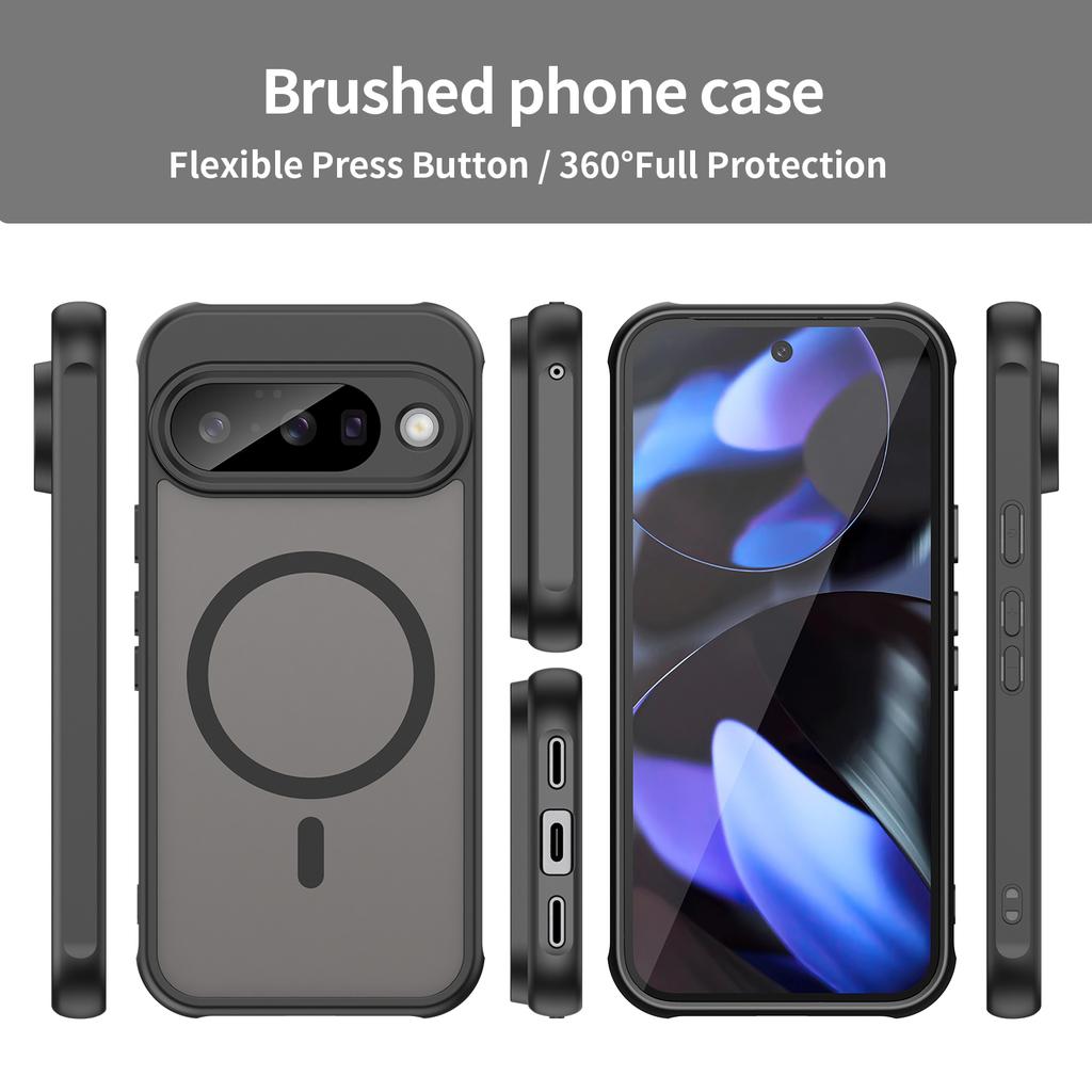 For Google Pixel 10 Pro XL Case Hard Transparent Magnetic Wireless Charging Protective Back Cover For Pixel 10 9 Pro Xl 9a Shell