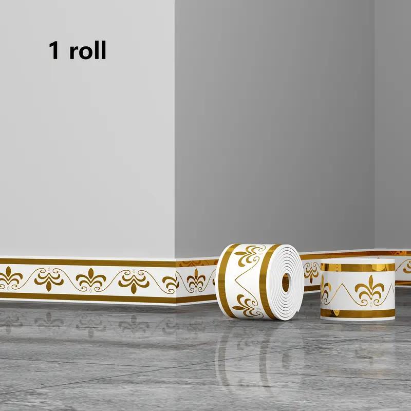 1PZ 5m x 10cm Battiscopa Autoadesivo Ispessimento Schiuma Flessibile Adesivi Murali Nastro Vita per Davanzale Scale