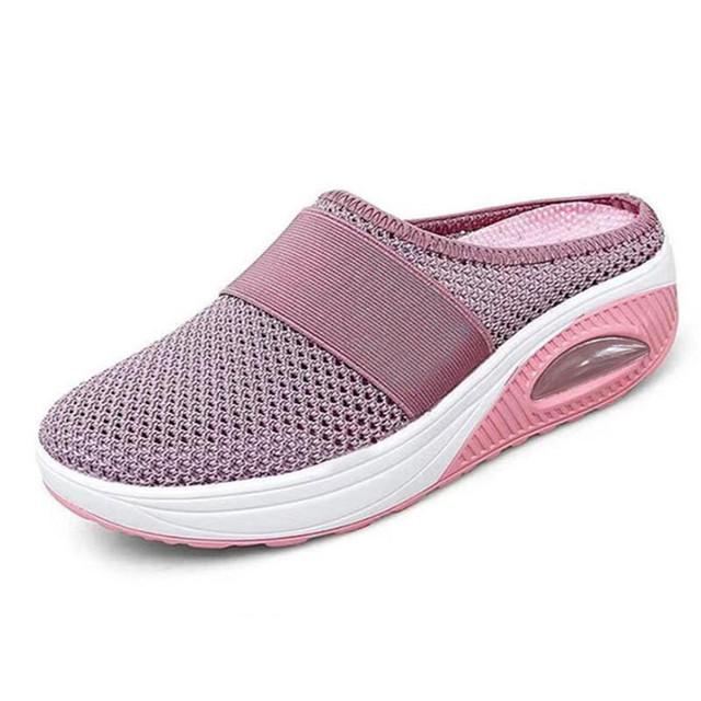 Chinelos de cunha femininos chinelos premium vintage antiderrapante casual plataforma feminina sapatos retro plus size sandálias ortopédicas para diabéticos