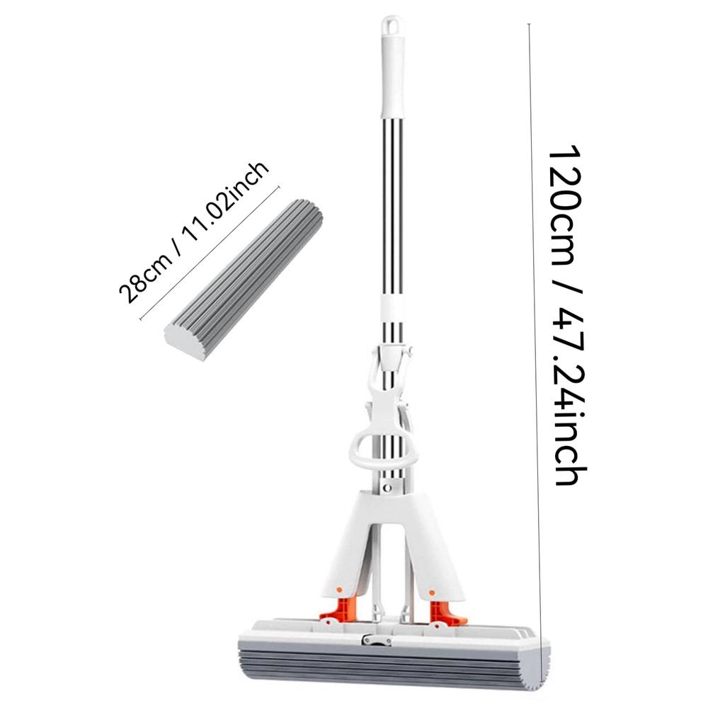 1 Pc PVA Sponge Mop for Floor Cleaning Self Twisting Mop for Bathroom and Kitchen Tile Floors Floor Mop with Sponge Mop Cleaner
