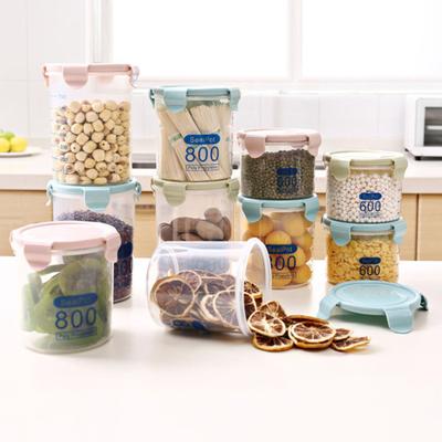 600/800/1000/1500 ML förseglad burk med lufttätt lock Stor kapacitet Klar multifunktionell frukt Torrvaror Nötter Spannmål Spannmål Smaksättning Tebladsbehållare