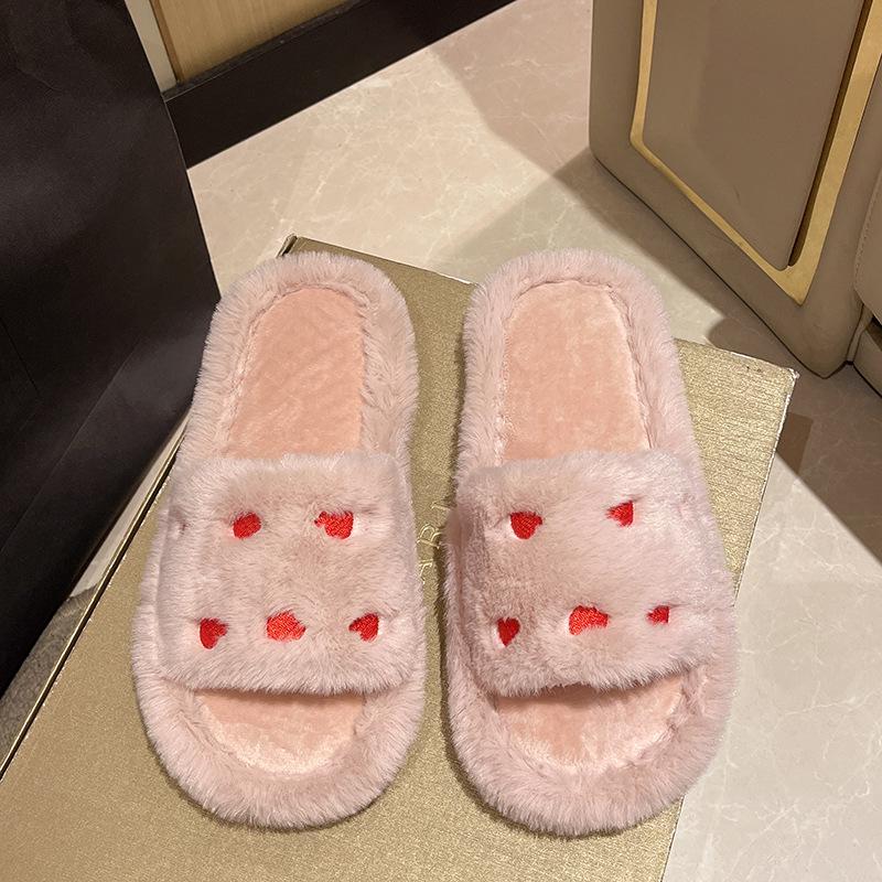Women Winter Embroidered Slippers Are Warm and Comfortable Indoor Shoes Slippers