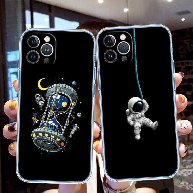FM6 Astronaut Space Moon Phone Case for LG K22 K30 K40 K40S K41 K42 K50 K50S K51 K51S K52 K61 K62 K71 K92 Q60 Q61 V40 V50 V60