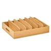 Adjustable Dividers Bamboo Storage Box Multifunction Kitchen Utensil Holder  Household