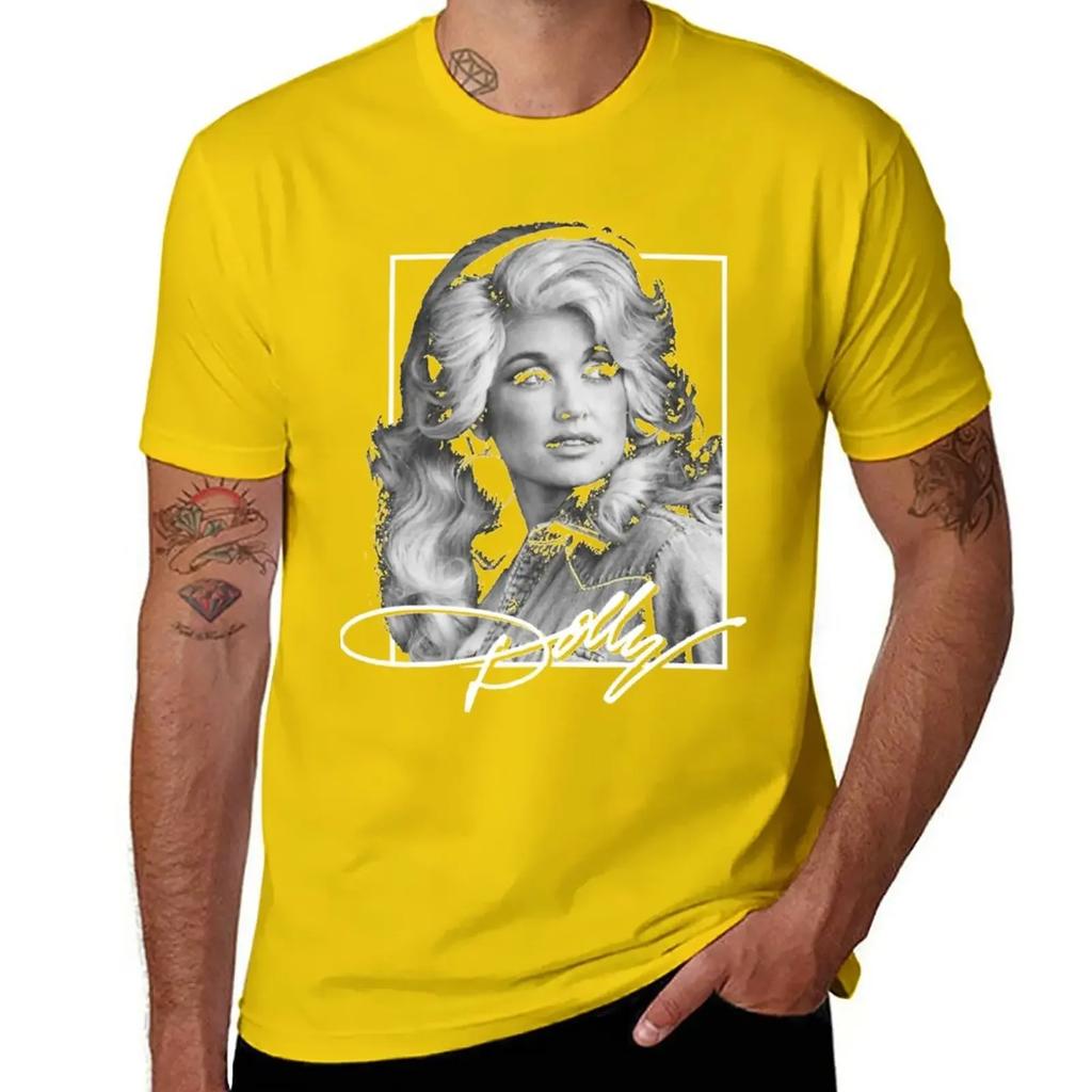 T-shirt Dollys Partons abbigliamento hippie divertenti magliette da uomo alte