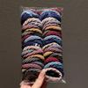 100 Pcs Girl Mixed Simple Hair Ties Hair Accessories Korean Version High Elasticity Durable Black Headband Headband Headband