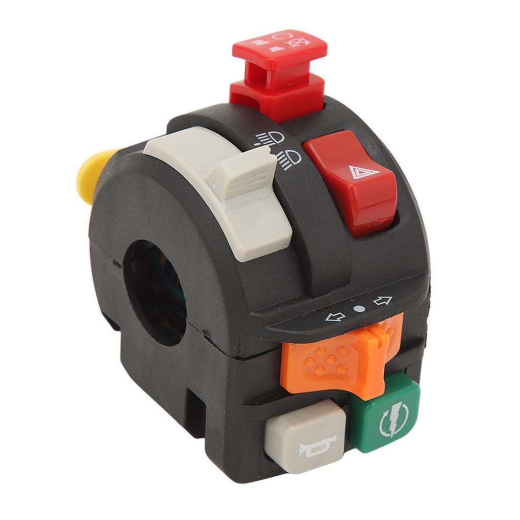 Motorcycle Handlebar Switch 7 8in 22mm 7 Function Motorcycle Headlight Horn Control Switch for ATV