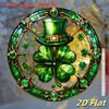 2D Flat St. Patrick'S Day Acrylic Irish Themed Decor Sign, Clover & Top Hat Design, Home Decor Plaque Hanging Wall Art Decorative Garden Decoration Fo