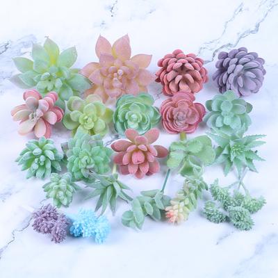 Simulation Succulent Flocking Plant Set, Succulent Micro-Landscape Retro Bonsai Plant Ornament Diy