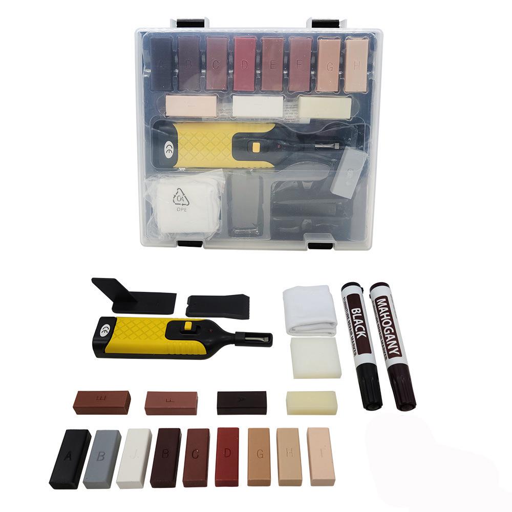Wood Floor Dent Repair Kit: 16&20PC Wax Blocks & Soldering Iron