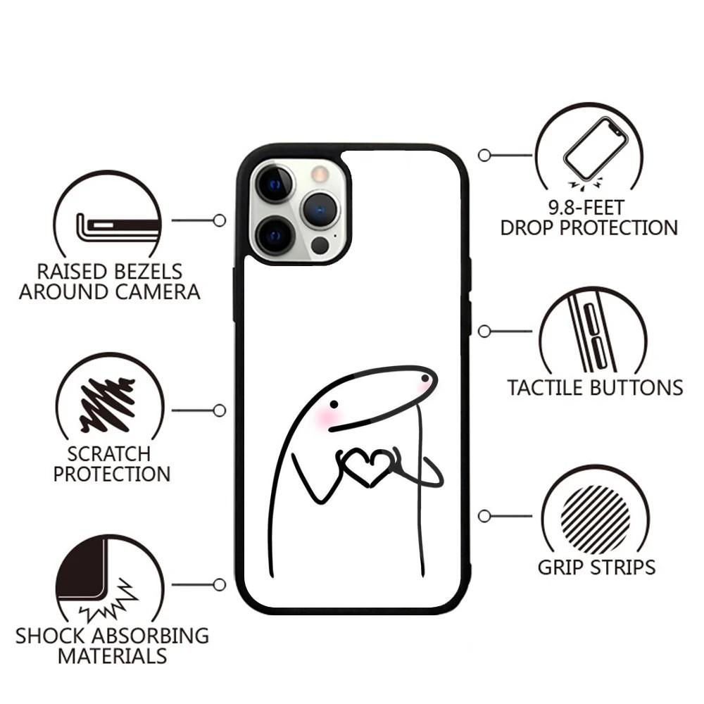 F-Flork Cute Funny Meme Phone Case For iPhone 15,14,13,12,11,Plus,Pro,Max Mini Magsafe Magnetic Wireless Charging