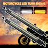 2PCS 12V LED Motorcycle Turn Signal Light & DRL Fork Flasher Amber Flashing Lamp White Strip Blinker Auto Accessories U2A8