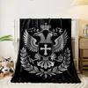 Regal Double-Headed Eagle Emblem print blanket soft and cozy perfect for the living room bed sofa or a nap,gift