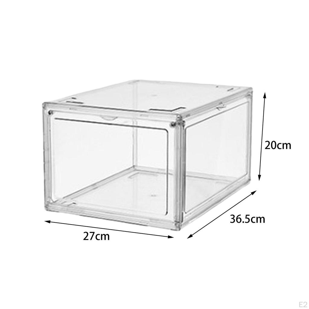 Shoe Storage Box Stackable Space Saving Case Bin Holder for Men Women Closet