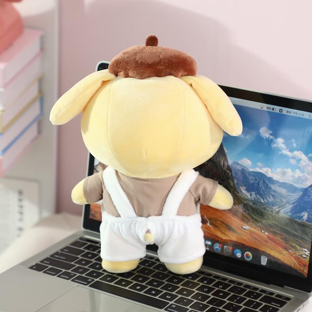 25cm Kawaii Pom Pom Purin Plüschtiere mit Kleidung Japanischer Stil Hund Sammelpuppe Kuscheltier Weihnachtsgeschenke Mädchen