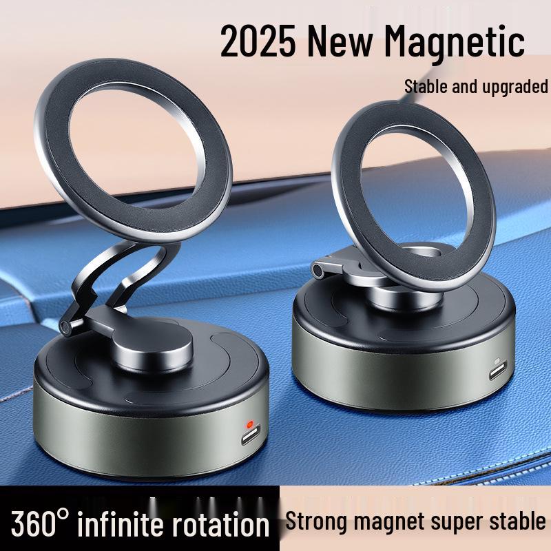 Foldable Rotatable Car Vacuum Mount & Magnetic Phone Holder