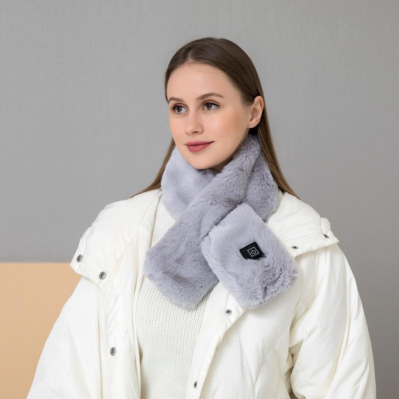 Winter Heating Scarf For Women Men Temperature Scarf 3 Gears Adjustable USB Charging Heat Control Neck Warmer Washed Directly