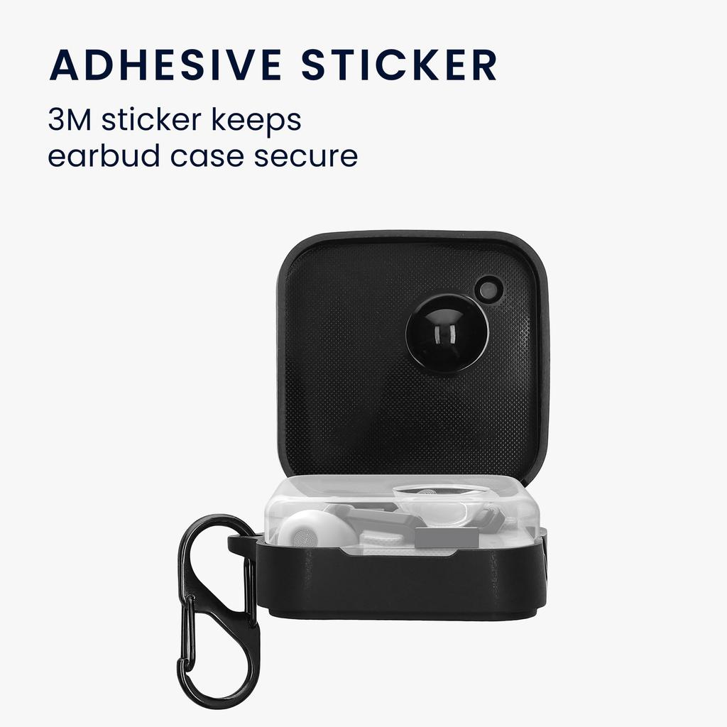 kwmobile Earphone Case Compatible with CMF by Nothing Nothing Ear 2024 Wireless Drop Black - Earphones, Silicone, Protection,