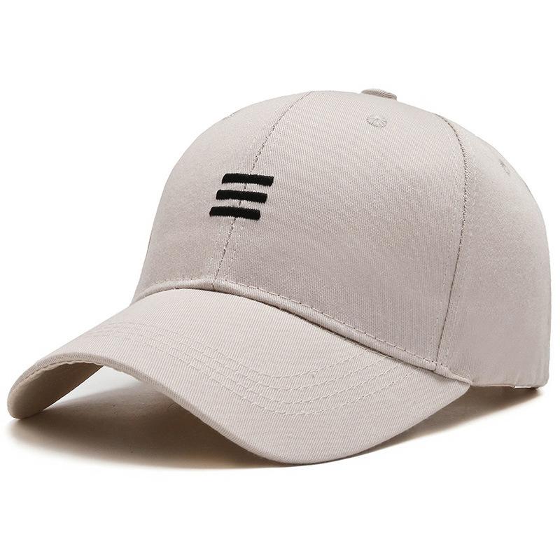 Hat Trendy Simple Three Horizontal Bars Summer Baseball Men Women'S Fashion Leisure Sunshade Cap