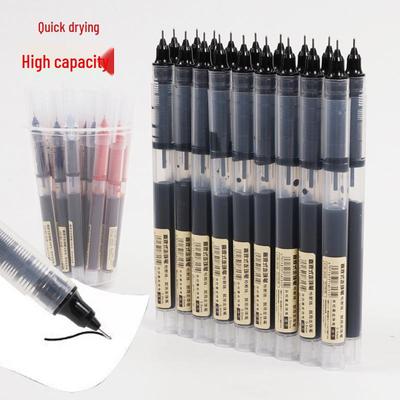 Set Penna Roller Nera Asciugatura Rapida e Penna Firma: Include 12 Colori Neutri e Pennino per Studenti